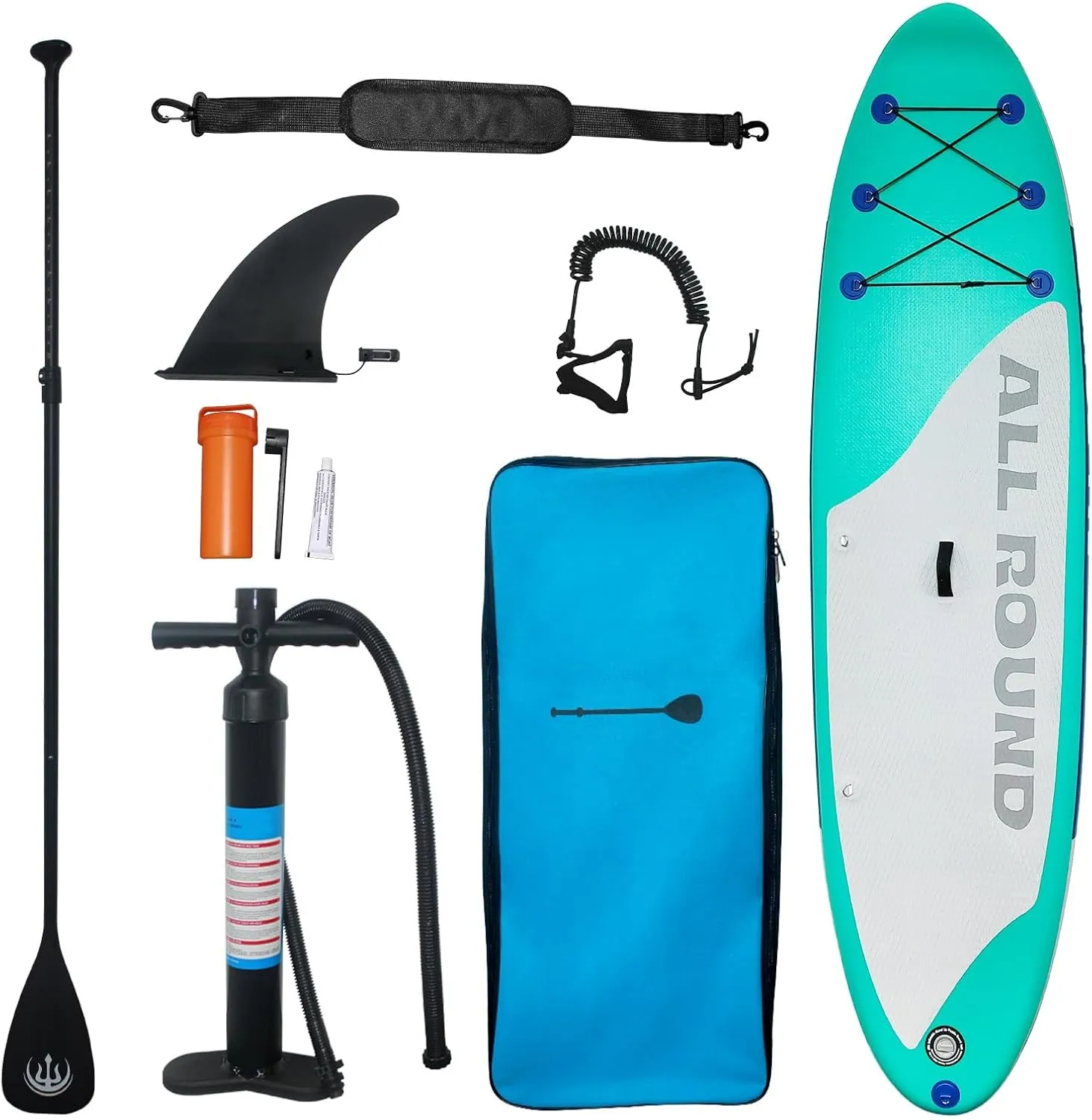 10'6" x 33" x 6" Inflatable Stand Up Paddle Board, Inflatable Paddle Board with Premium Accessories, Non-Slip Comfortable Deck for Youth & Adults of All Skill Levels