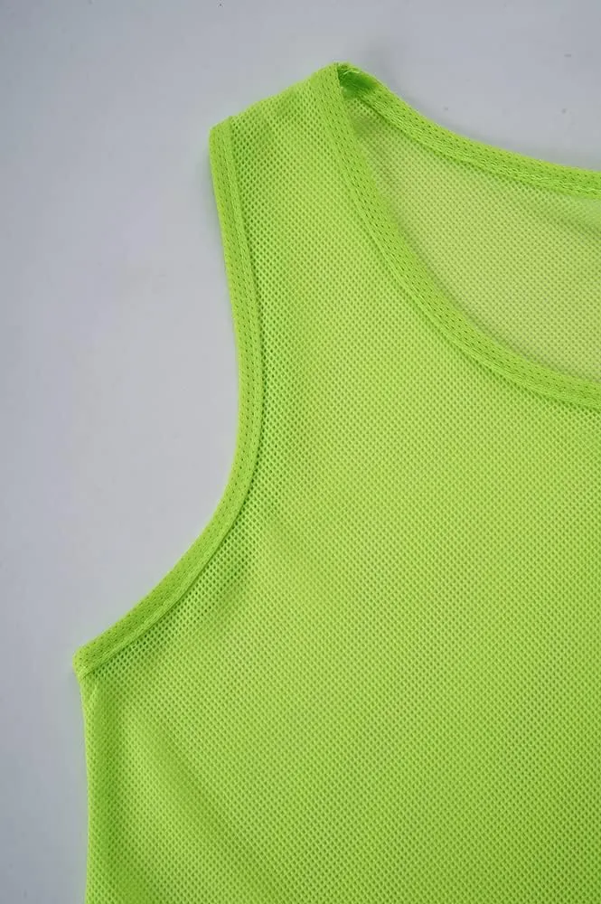 12 Pack(1-12) Numbered Jerseys/Soccer Bibs/Scrimmage Pinnies/Team Training Vest for Adult Youth Kids.