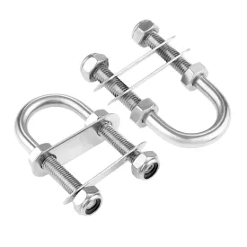 2pcs Marine Boat Stern Bow Eye Tie Down U-Bolt Rigging 316 Stainless Steel,M10x90x130x36mm