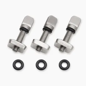 Abahub SUP Paddle Board Fin Screws 3 or 6 Pack - 316 Stainless Steel Replacement Fins Box Screw and Plate with Extra O Rings for SUP Inflatable Stand Up Paddleboard Surfboard Longboard