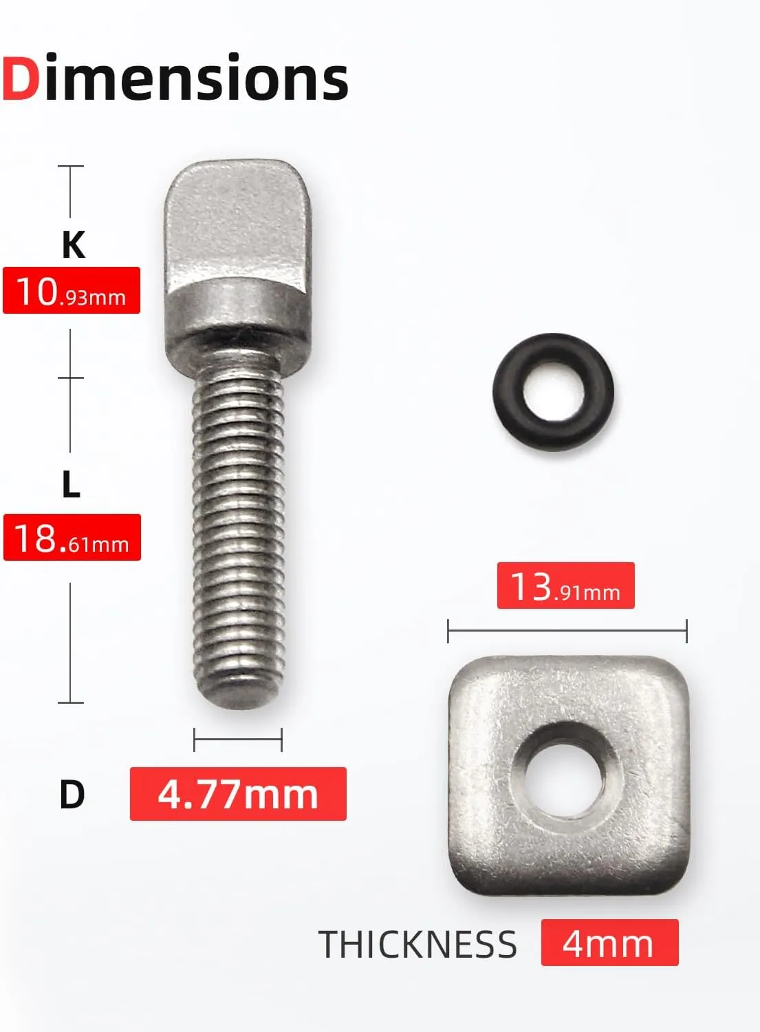 Abahub SUP Paddle Board Fin Screws 3 or 6 Pack - 316 Stainless Steel Replacement Fins Box Screw and Plate with Extra O Rings for SUP Inflatable Stand Up Paddleboard Surfboard Longboard