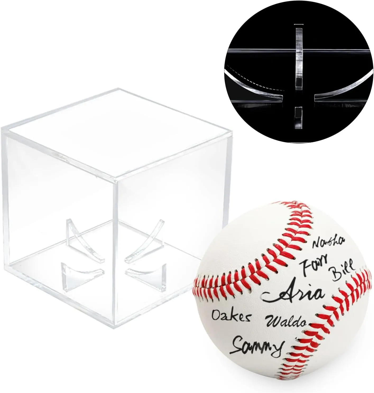 Acrylic Baseball Case for Display, UV Protected Baseball Display Cube, Autographed Baseball Clear Display Case, Baseball Display Case for Memorabilia Baseball (1 PC)