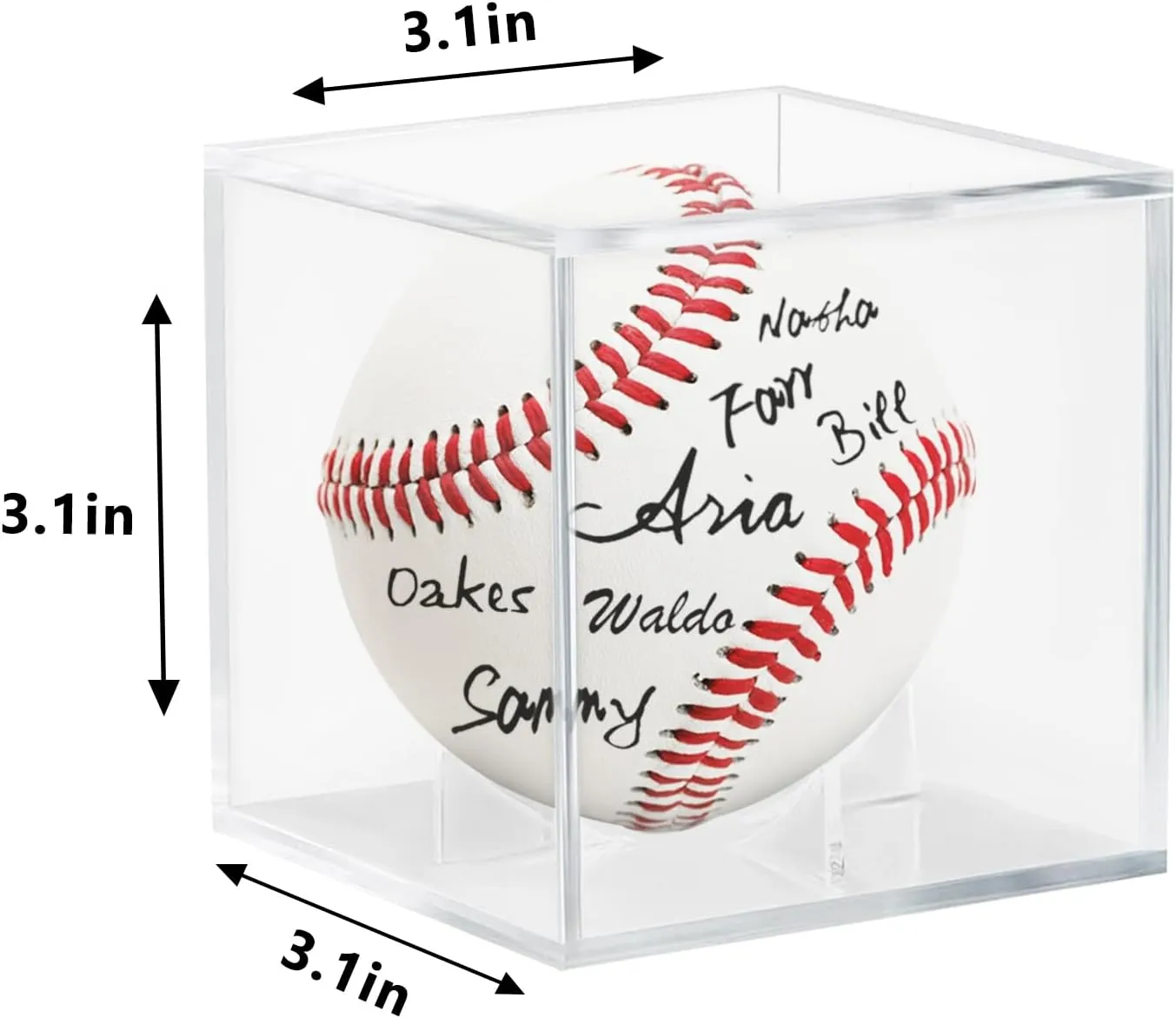 Acrylic Baseball Case for Display, UV Protected Baseball Display Cube, Autographed Baseball Clear Display Case, Baseball Display Case for Memorabilia Baseball (1 PC)