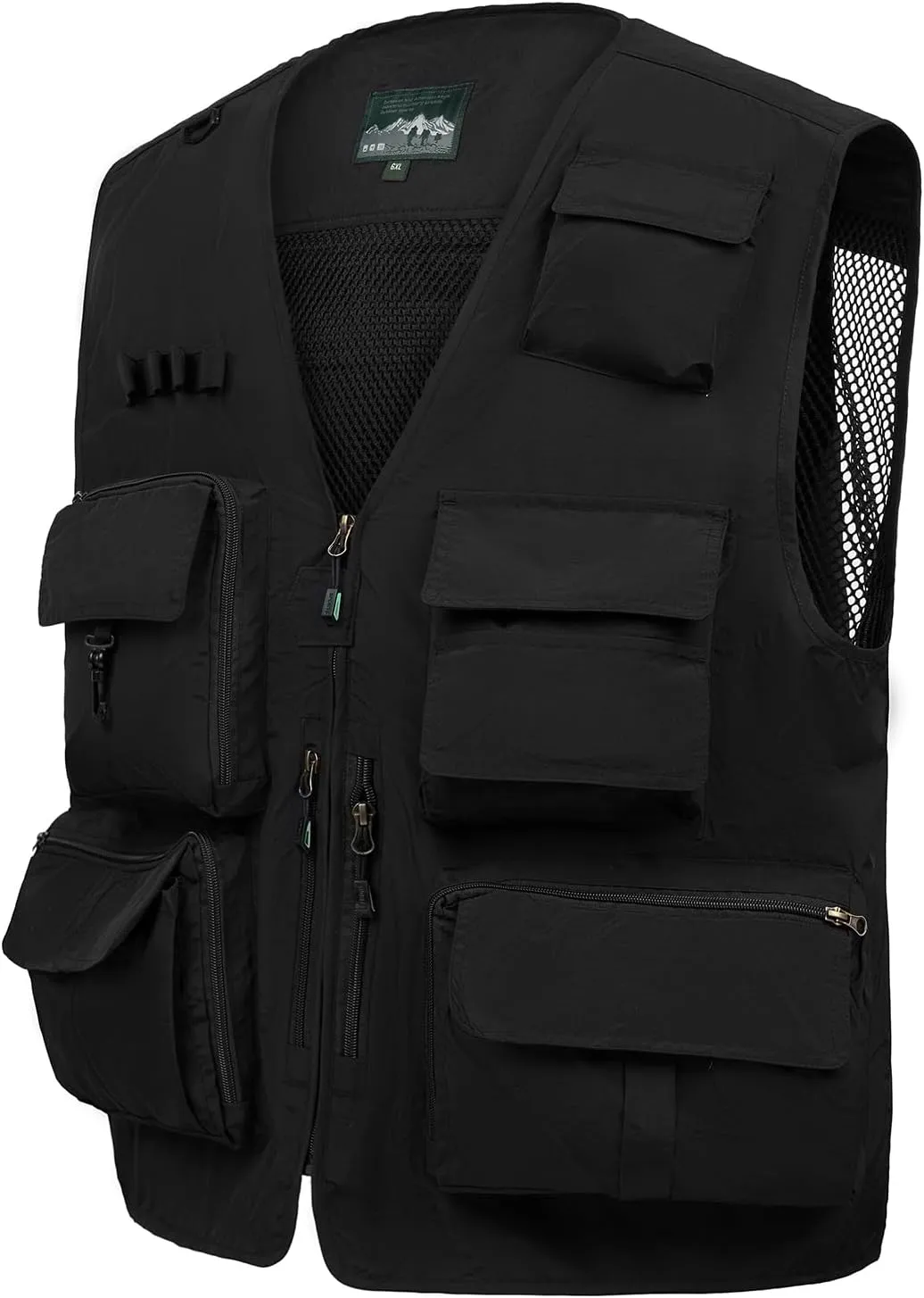 AOTORR Mens Outdoor Work Safari Cargo Photo Travel Fishing Vests for Men with Multi-pockets