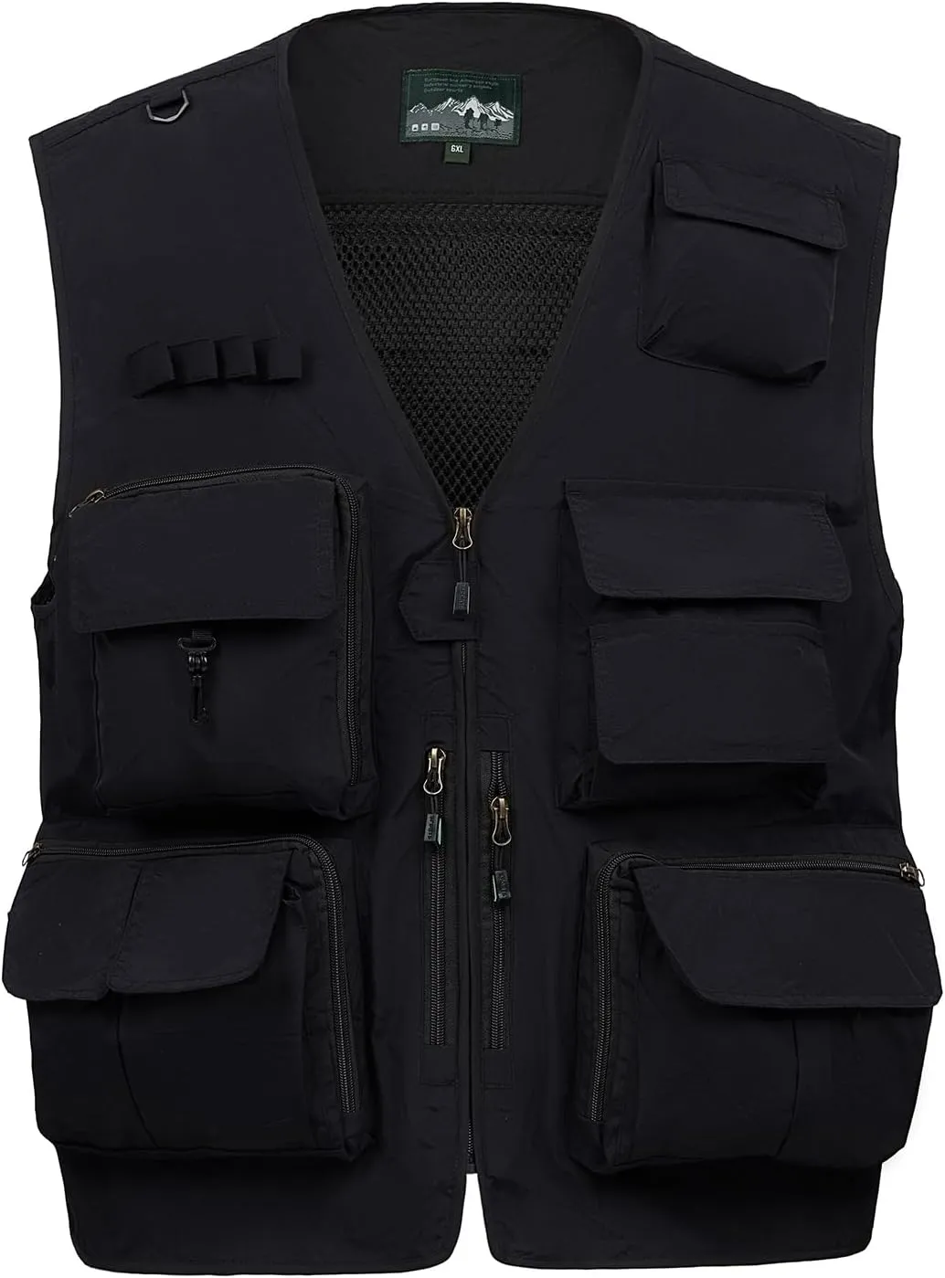 AOTORR Mens Outdoor Work Safari Cargo Photo Travel Fishing Vests for Men with Multi-pockets