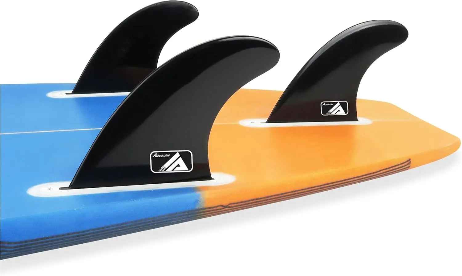 AQUBONA Single tab &Double Tabs Fins Surf/SUP Fin for Longboard, Surfboard & Paddleboard, Thruster Reinforced Single tab & Dual tab Surf Fins