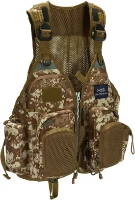 BASSDASH Fly Fishing Vest Multi Pocket Waistcoat Adjustable Size Gifts for Men Women