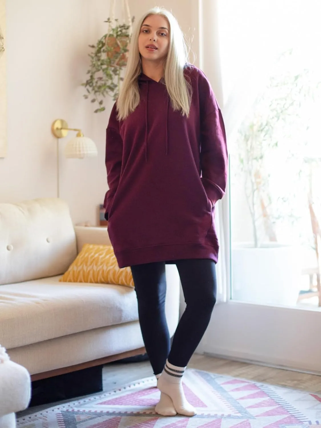 Design by Olivia Women's Casual Oversized Fleece Hoodie Sweatshirts Loose Pullover Tunic Fall Outfits S~3X
