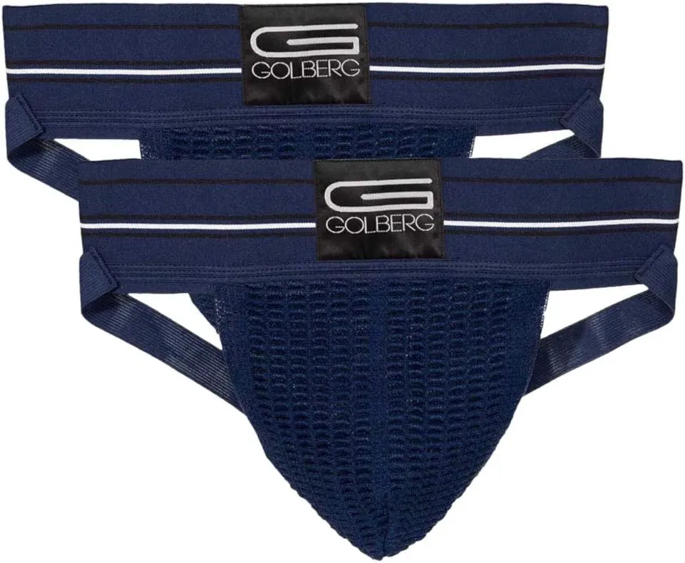 GOLBERG G Mens Athletic Supporters (2 Pack) - Jock Strap Underwear - Extra Strength Elastic