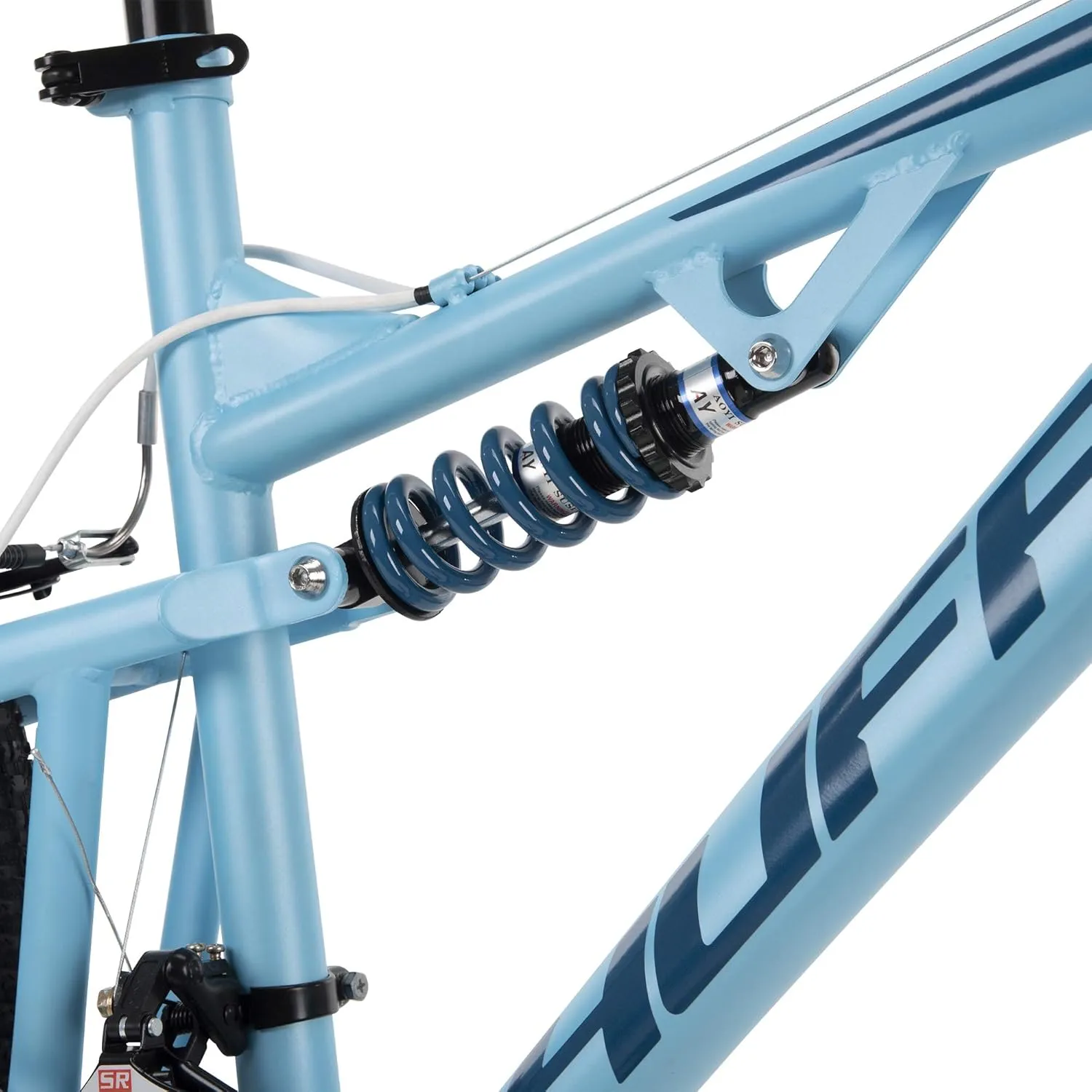 Huffy Marker 24"/26 Full Suspension Mountain Bike, 21-Speeds, Responsive Twist Shifting, Shimano Derailleur, Comfort Saddle, Adjustable Seat, Knobby Tires, Multiple Colors, Men/Women