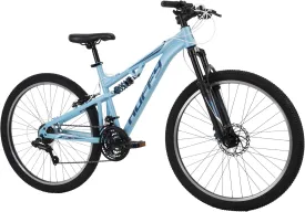 Huffy Marker 24"/26 Full Suspension Mountain Bike, 21-Speeds, Responsive Twist Shifting, Shimano Derailleur, Comfort Saddle, Adjustable Seat, Knobby Tires, Multiple Colors, Men/Women