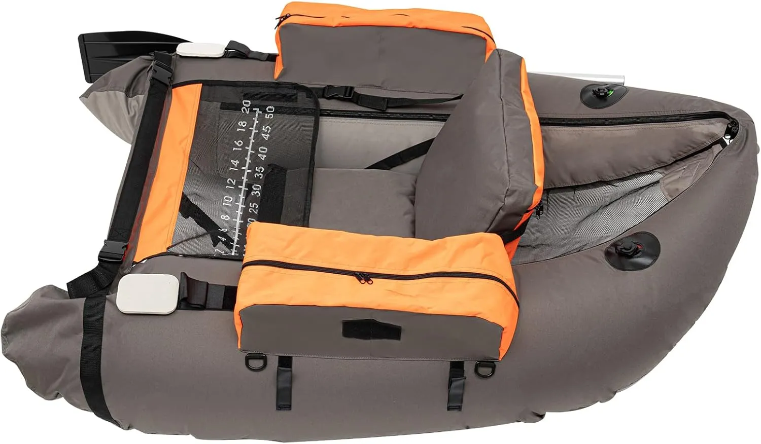 Inflatable Fishing Boat, Outdoor Fishing Raft Boat Set Inflatable Kayak with Hand Air Pump, 286.6lbs Capacity Portable Fishing Boat Inflatable Fishing Pontoon Boat for Lakes and Rivers