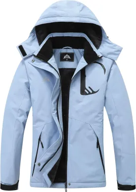 MOERDENG Women's Grey Winter Ski Jacket