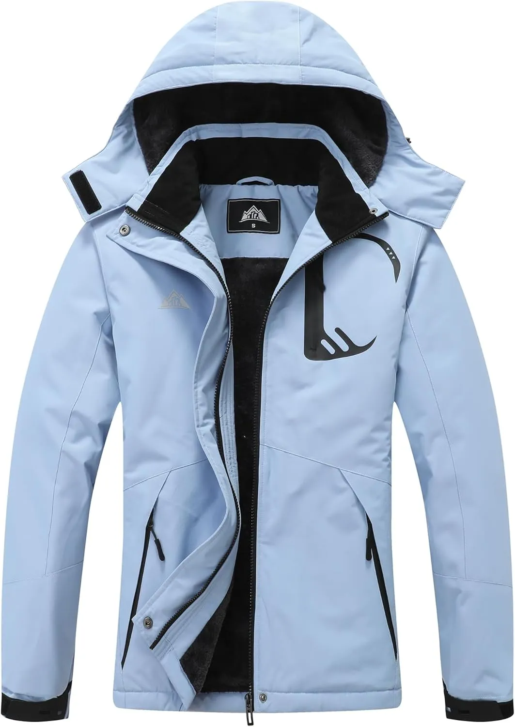 MOERDENG Women's Grey Winter Ski Jacket