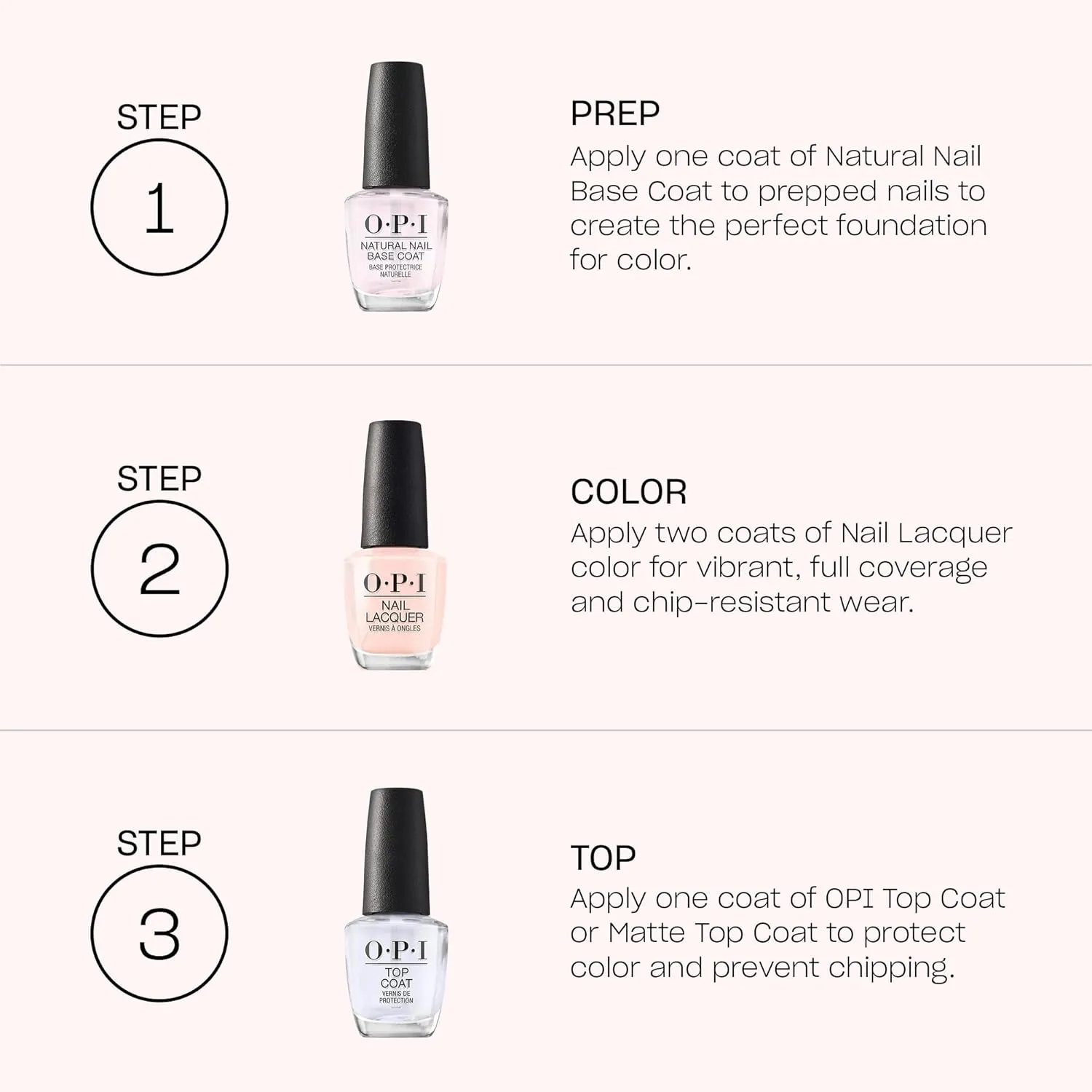OPI Nail Lacquer Nail Polish | Opaque Light Red Crme Chip Resistant Nail Polish | Vegan, Fast Drying, Streak Free