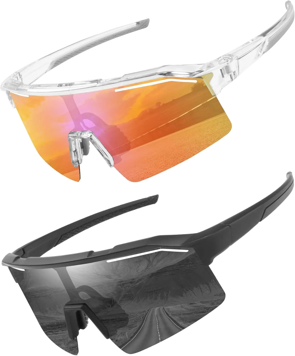 Polarized Sports Sunglasses for Men Women Unbreakable UV400 Protection Goggles Baseball Running Cycling Glasses