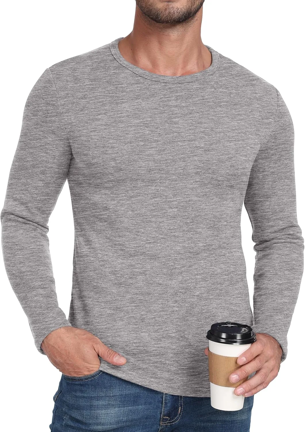 Sailwind Mens Wool Base Layer Long Sleeve Undershirts Crewneck Thermal Shirt