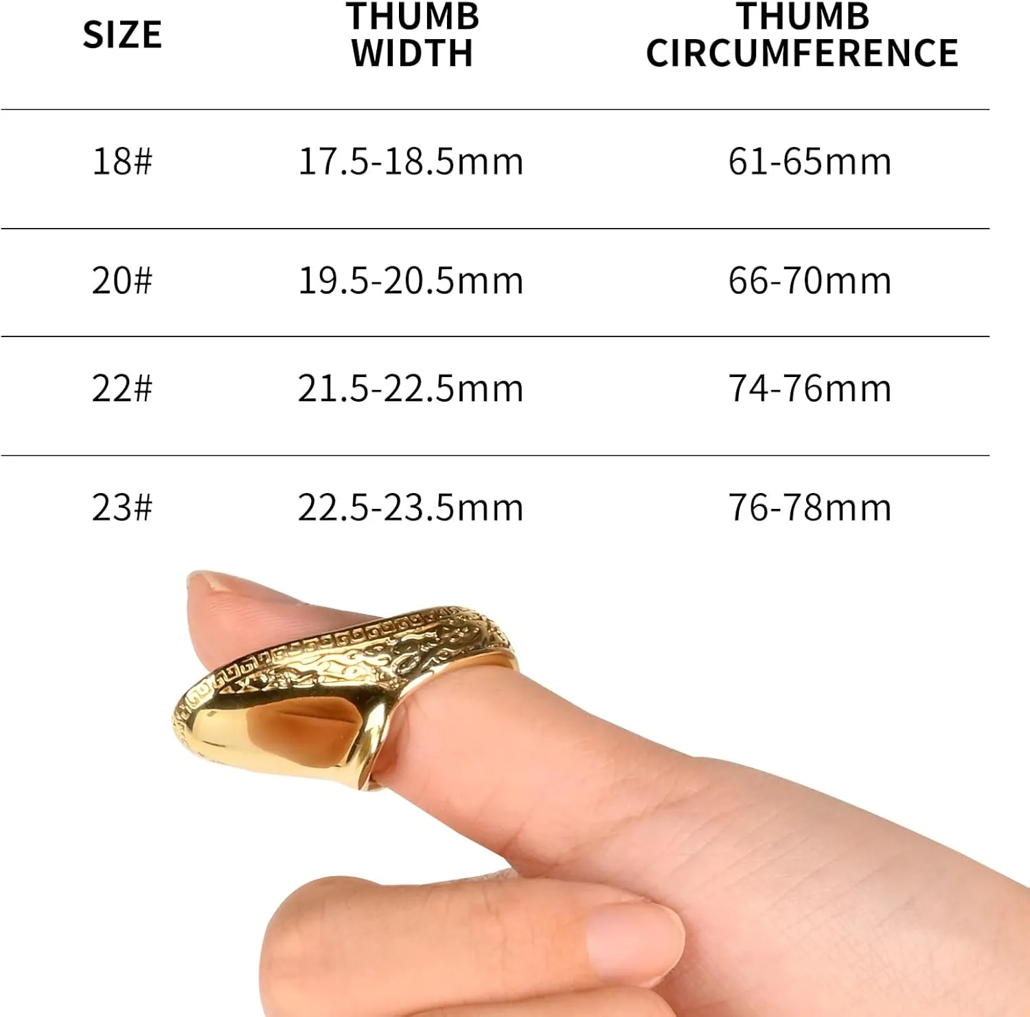 SPG Archery Thumb Ring - Hard Brass Thumb Draw Archery Finger Guard Traditional Bow Thumb Protector with Anti-Loss Safety Lanyard Left & Right Hand for Shooting Recurve Bow Accessories