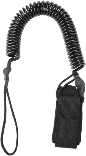 Surfboard Leash, Surfing Coiled Leash Ankle Leash Surfboard Coiled Stand Up Paddle Board Surf Leash Leg Foot Rope, Black