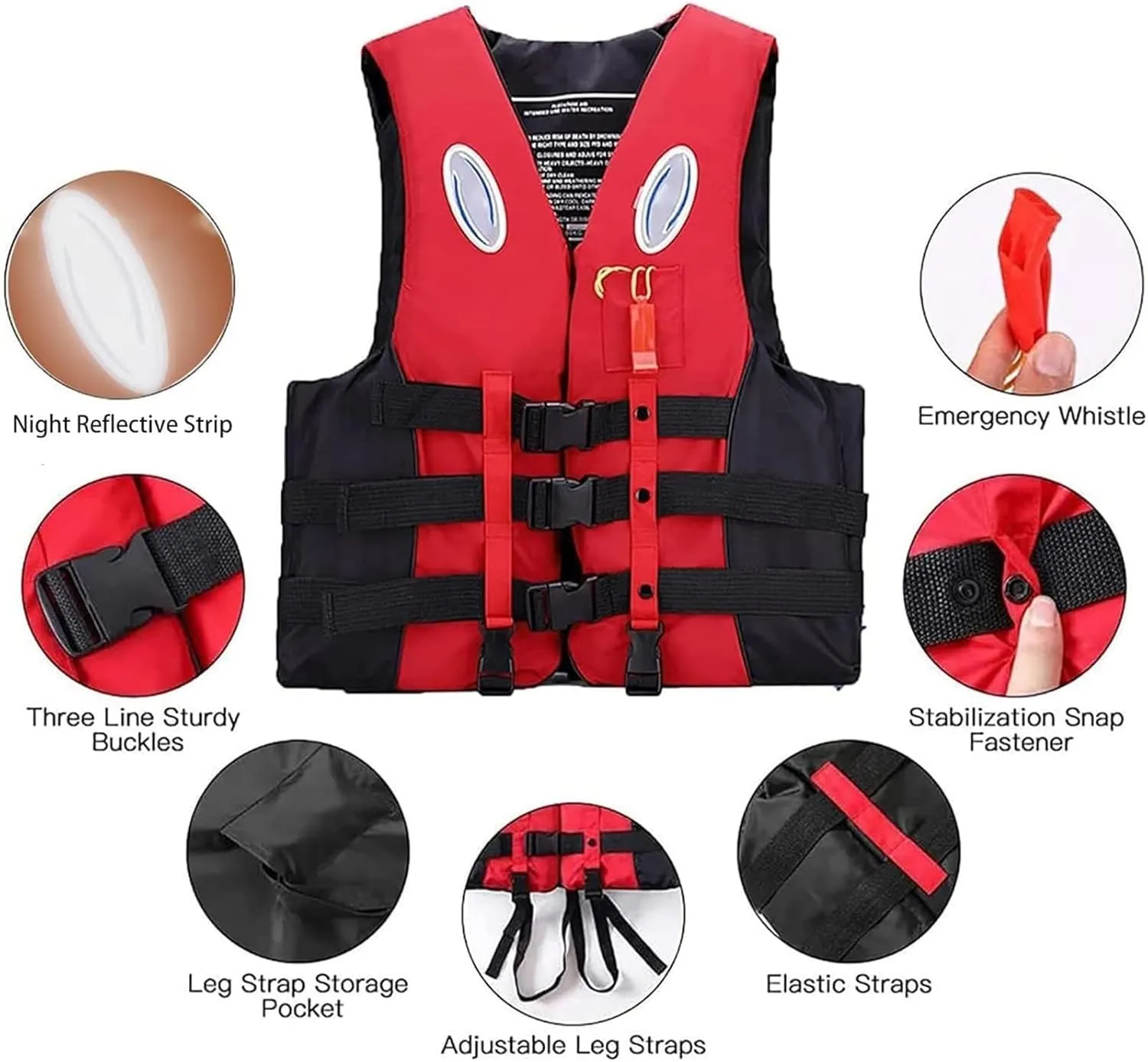 Swim Jacket - Lifevest for Adults,High Buoyancy Reflective Floating Vest,Portable Inflatable Snorkel Vest,Perfect for Swimming Pools, Fishing, Lakes, & Oceanx