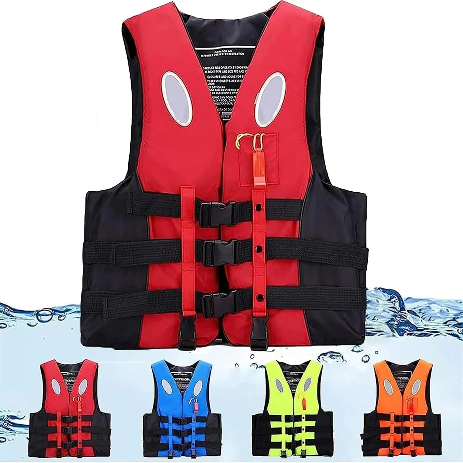Swim Jacket - Lifevest for Adults,High Buoyancy Reflective Floating Vest,Portable Inflatable Snorkel Vest,Perfect for Swimming Pools, Fishing, Lakes, & Oceanx