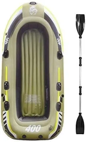 TEmkin Inflatable Kayak, Inflatable Boat Series, Tourist Kayak 4-Person PVC Inflatable Rafting with Paddles and Air Pump